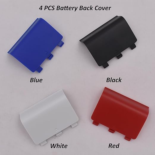 4 Pcs Battery Back Cover for Xbox One/Ones/OneX Controller[NOT for Xbox Series X/S],Replacement Battery Back Shell Cover Door Compatible with Xbox One Controller