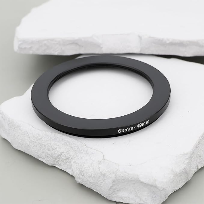 2pcs 62mm-49mm Step-Down Adapter Ring for 62mm Camera Lens Filter Conversion Mount