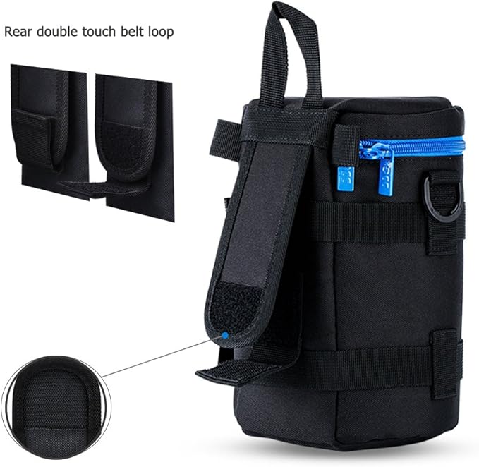 JJC Deluxe Lens Case Pouch Bag for Canon EF 70-200mm f4L IS II USM/EF 28-300mm f3.5-5.6 L IS USM, for Nikon AF-S 70-200mm f4G ED VR/AF-Nikkor 80-200mm f2.8D ED & More Lenses below 4.3" x 7.4"(D x L)