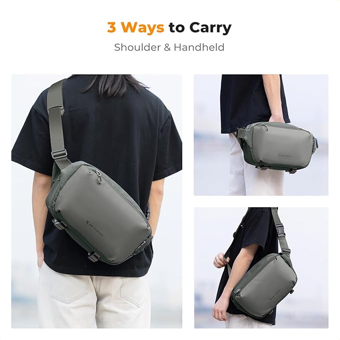 K&F Concept 2 in 1 Sling Bag Everyday Shoulder Bag & Multifunction Photography Crossbody Camera DSLR Backpack Portable Bag