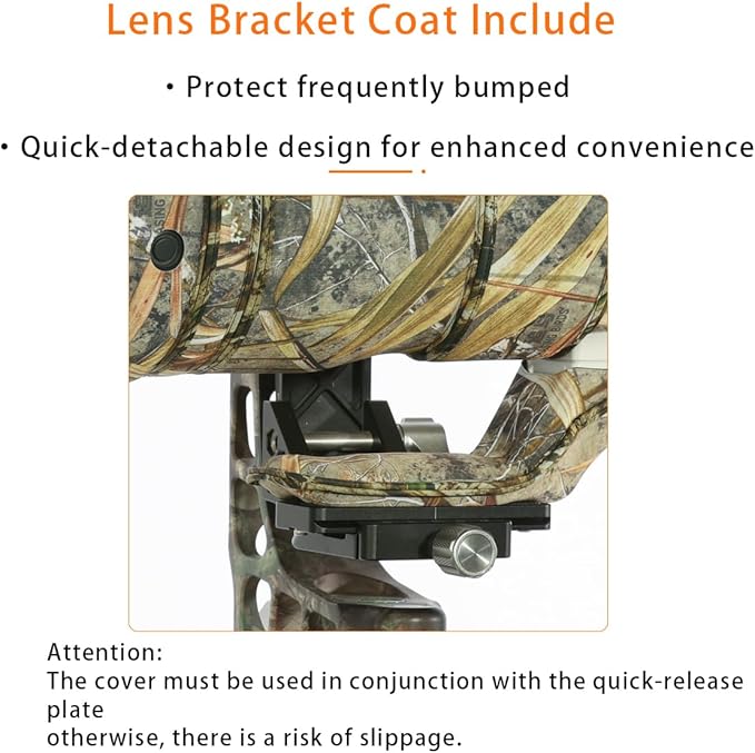 CHASING BIRDS Lens Camouflage Waterproof Coat for Nikon Z 600mm f/4 TC VR S Rainproof Lens Protective Cover Version IV (Military Green Camouflage, with Z 1.4X & 2X)