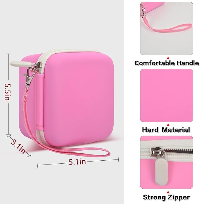 Kids Instant Print Camera Case Compatible with ESOXOFFORE for Dylanto for DUDUDRAGON for GKTZ for ETIKEZ for Dafotil for Careenoah for Aasonida Digital Video Prints Paper Bag (Box Only) Light Pink