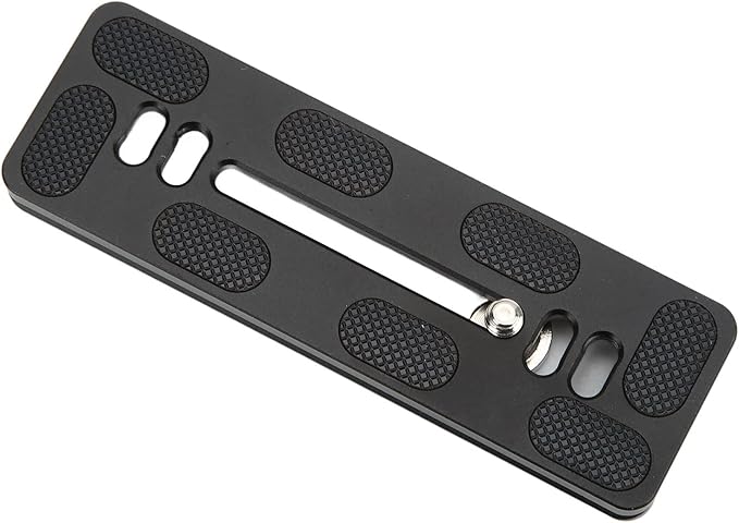 Quick Release Plate with 1/4 Inch Screw and D Ring, Arca Swiss Standard QR Plate for Camera Tripod Ball Head, Aluminum Alloy with Anti - Slip Rubber Pads (120mm)