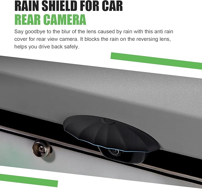 Bawkars Car Rear View Camera Anti-Rain Cover, Silicone Reversing Camera Protective Cover with Wider Design, Non-Destructive Installation Protection Modification Accessory, Universal for Most Cars