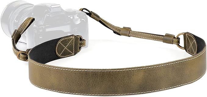 MegaGear SLR, DSLR Sierra Series Genuine Leather Camera Shoulder or Neck Strap