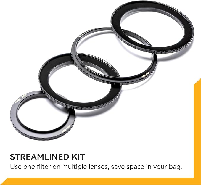 NiSi - Brass Pro 40.5mm to 46mm Step-Up Ring - Threaded Stepping Adapter Ring, 40.5mm Male Lens Attachment 46mm Female Filter and Accessory Thread, Matte Black Finish, Prevent Reflections, Brass Alloy