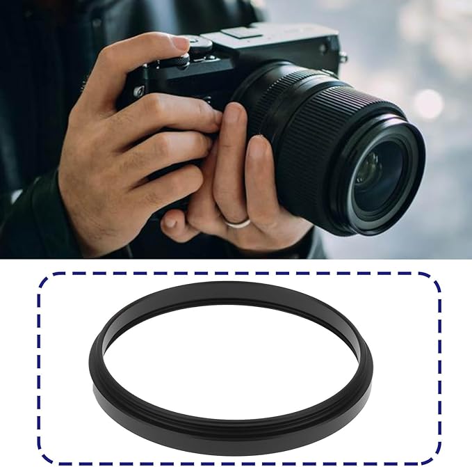 49mm to 48mm Step-Down Ring Aluminium Alloy for Most Cameras