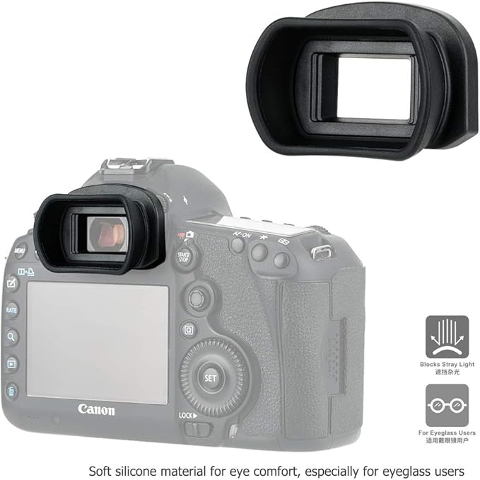 Kiwifotos Long Soft Viewfinder Eyecup Eyepiece for Canon EOS 5D Mark IV 5D Mark III 5DS R 5DS 7D 7D Mark II 1Dx Mark II 1Ds Mark III 1D Mark IV 1D Mark III