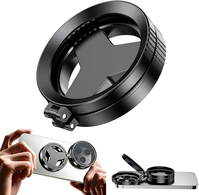 Anti-Glare Magnetic Phone Filter – Reduces Unwanted Reflections, Magnetic Phone Polarizer Cpl, Rotatable Expandable 52mm Circular Polarizer Polarizing Filter, Foldable Phone Filter Lens (1pcs)