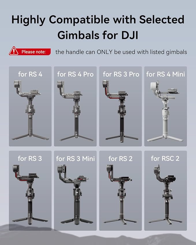 SmallRig Adjustable Sling Handgrip Gimbal Sling Handle for DJI RS 4 Mini, RS 4, RS 4 Pro, RS 3 Mini, RS 3, RS 3 Pro, RS 2, RSC 2, 17.6lb Load, Ergonomic Grip for Low Angle Shots, w/QD Socket