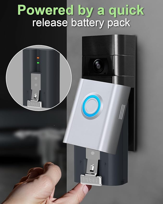 2 Pack Replacement Battery with Charger Station, 6040mAh Rechargeable Doorbell Battery Compatible withRing Video Doorbell 2/3/4/3plus, Stick Up Camera, Spotlight and Peephole Cam
