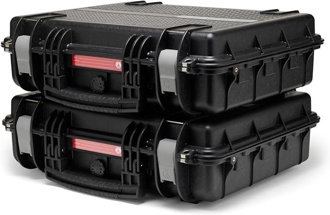 Manfrotto PRO Light Tough 47F, Hard Case for Camera, Photography and Videography Suitcase, Hand Luggage Size, Padded Case with Airtight Closure and Pre-Cubed Sponge, IP67, Dustproof, Waterproof