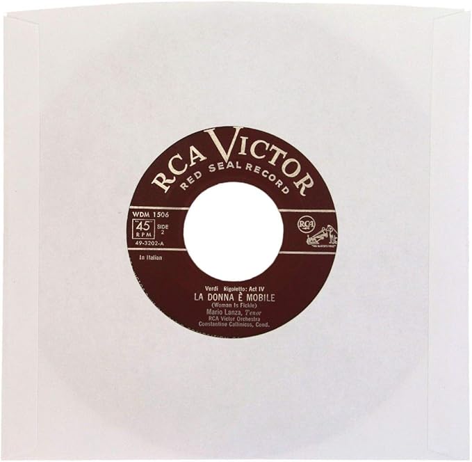 (50) Square Deal Recordings & Supplies 7 Inch Record Paper Inner Sleeves - White Archival Acid Free - #07IW - 50 Sleeves