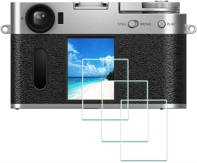 [3Pack Screen Protector for Fujifilm X Half Fuji X-Half LCD, 9H Hardness Tempered Glass Anti-Scrach Anti-Bubble
