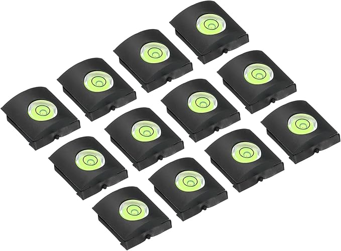 PATIKIL Camera Level Hot Shoe Cover, 12 Pack Hot Shoe Bubble Level Cap Hot Shoe Protector Suitable for Nikon for Fujifilm for Pentax DSLR/SLR Camera, Black