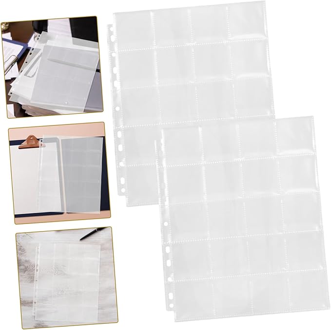 30pcs Film Negative Holder Acid-Free Binder Page Card Sleeves Film Negative Binder Bag Portable Storage