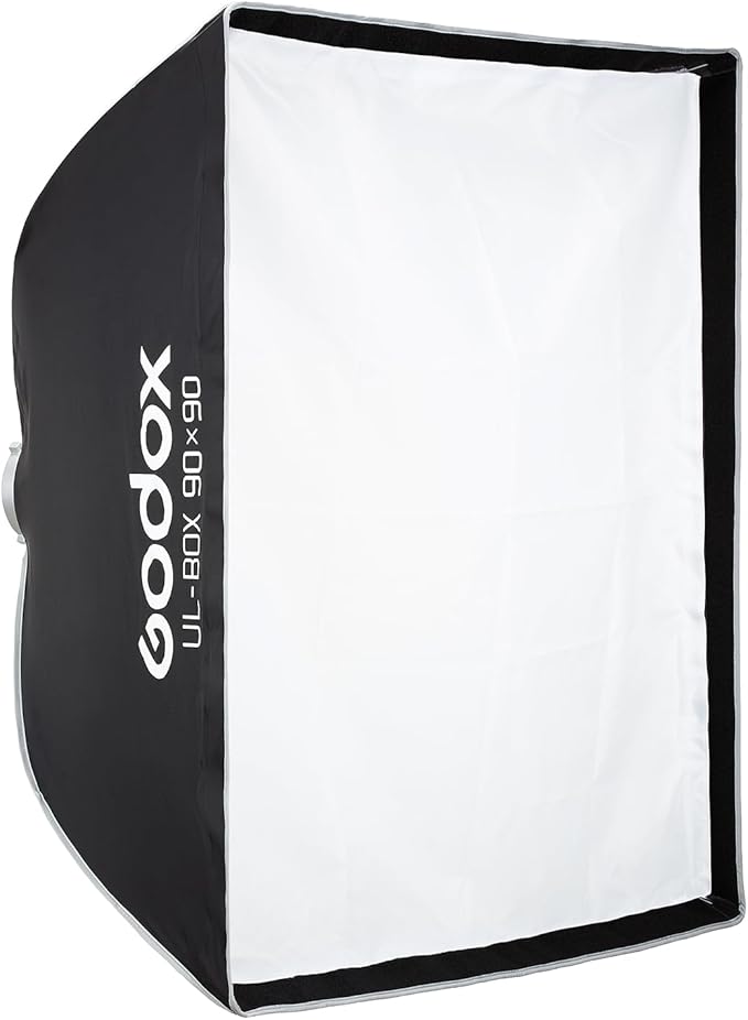 Godox 35”x35” Square Softbox with Bowens Mount, UL-BOX-90 35”/90cm Folding Quick Release Softbox Foldable Soft Box with Grid, Diffuser for Godox/SMALLRIG/Neewer/Aputure