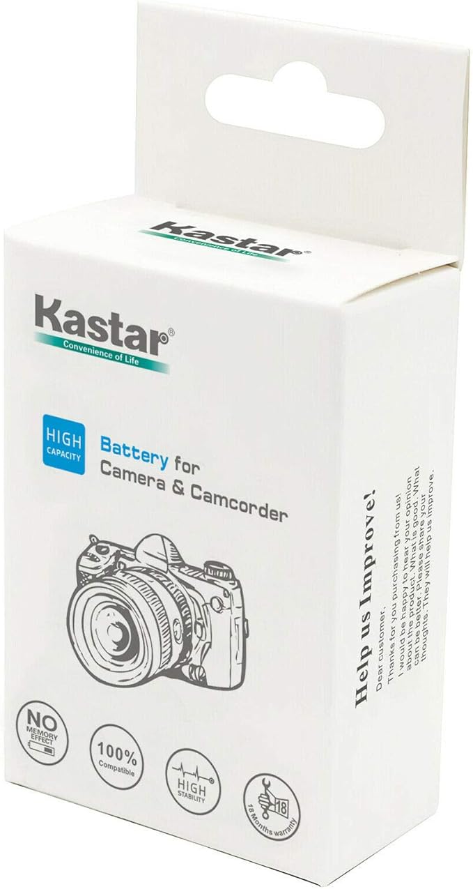 Kastar 4-Pack BN-VF707U Battery and AC Wall Charger Replacement for JVC BN-VF707U BN-VF707UE BN-VF707US BN-VF714U BN-VF714UE BN-VF714US BN-VF733U BN-VF733UE BN-VF733US Battery, AA-VF7 AA-VF7U Charger