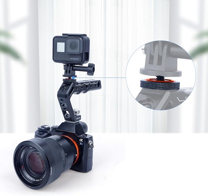 Hot Shoe Adapter for DSLR Cameras – Universal 1/4 Screw Mount for Microphone, LED Light, Tripod – Aluminum Alloy Quick Release with Anti-Slip & Shockproof Design (62043)