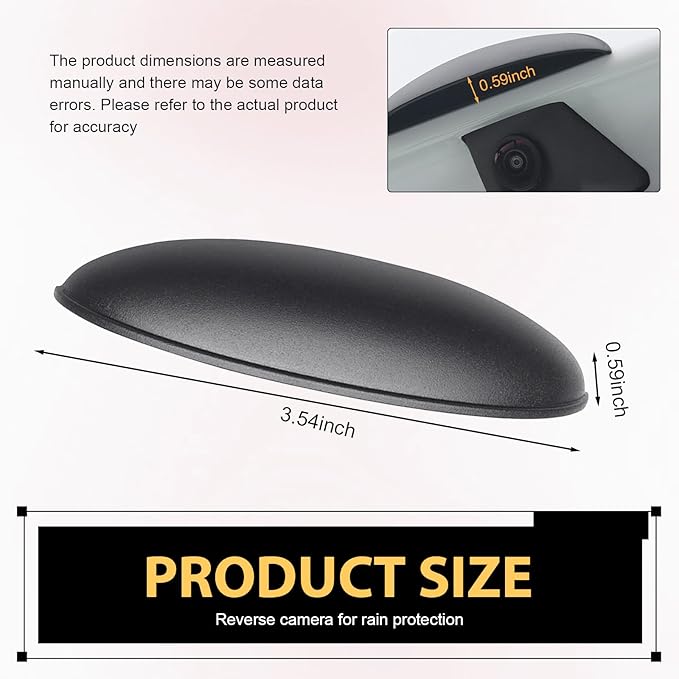 Car Rear View Camera Anti-Rain Cover, Soft Silicone Backup Camera Protective Covers, Auto Reversing Cameras Rain Cover with Wider Design, Universal Car Accessories for Most Vehicle (Black)