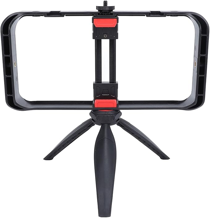 Smartphone Video Rig Filmmaking Vlogging Case Stabilizer with Tripod Mount
