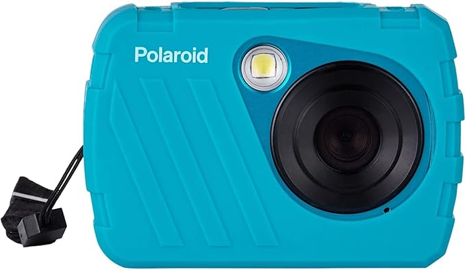 Polaroid IS048 Waterproof Instant Sharing 16 MP Digital Portable Handheld Action Camera, Teal