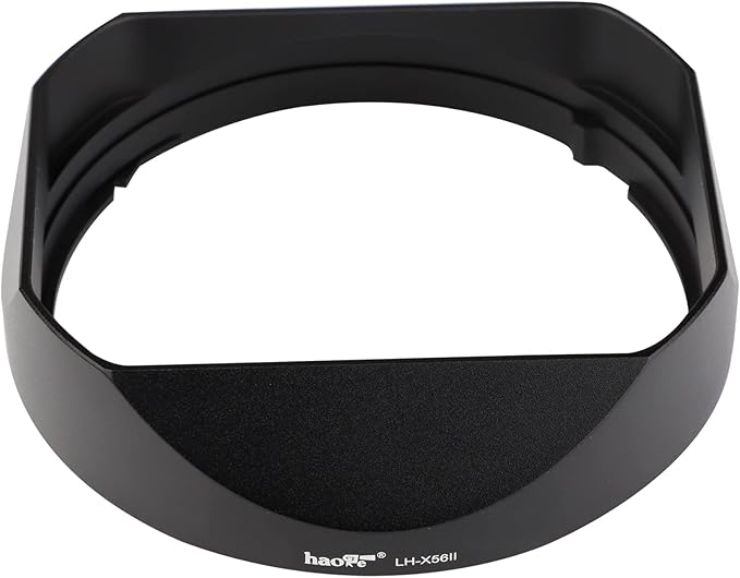 Haoge LH-XF56II Lens Hood Metal Square Bayonet for Fujifilm XF56mm F1.2 R WR Lens, Fuji XF 56MM F1.2 Mark II Lense Hood, with Metal Front Cap