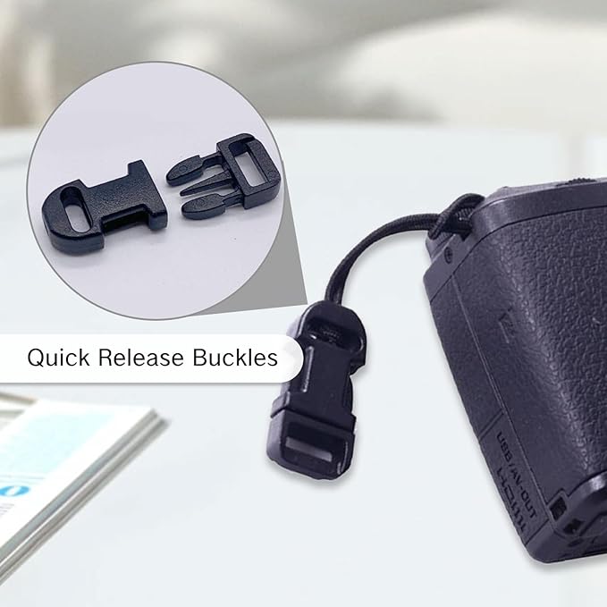 NIIIYTYB 6Pcs Camera Strap Quick Release Clips with Metal Hooks Neck Strap Fast Links Clamps Anchor Connectors Adjustable Quick Release Buckles for DSLR Style Adapter with Steel Lug Rings