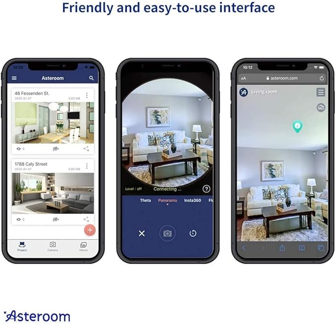 360 Camera 3D Virtual Tour Real Estate Kit - Gear Includes: Tripod, Digital Camera Rotator, Fisheye Cam Lens (Asteroom Phone Case Not Included, Purchased Separately on Amazon)