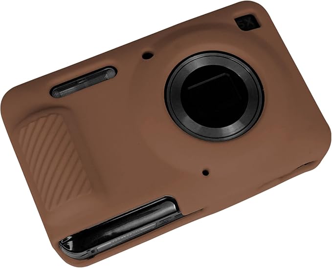 Easy Hood Camera Case for Kodak PIXPRO FZ55, Soft Silicone Cover Anti-Scratch Slim Fit FZ55 DSLR Camera Sleeve Body Skin Travel Protective Case, Brown