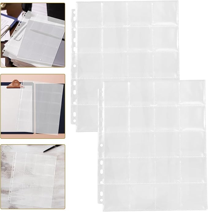 Sewroro 30pcs Acid-Free Film Negative Sleeves Binder Pages 7 Horizontal Strips for Archival Storage and Organization of 135 Format Negatives, Protective Film Storage Bags for Photographers