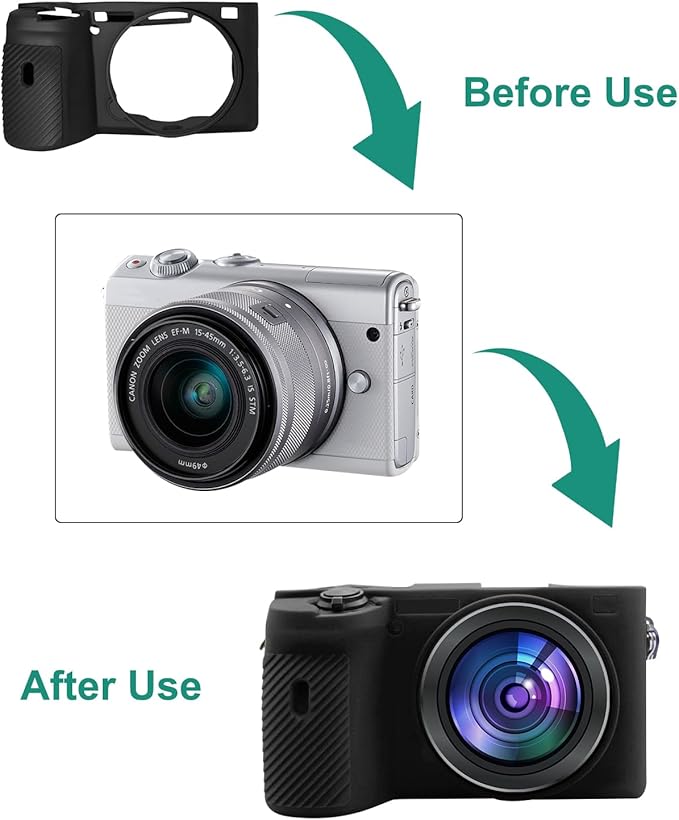 PULUZ Camera Case for Sony A6600/ILCE-660 Durable and Lightweight Rubber Soft Silicone Camera Protective Cover(Black)
