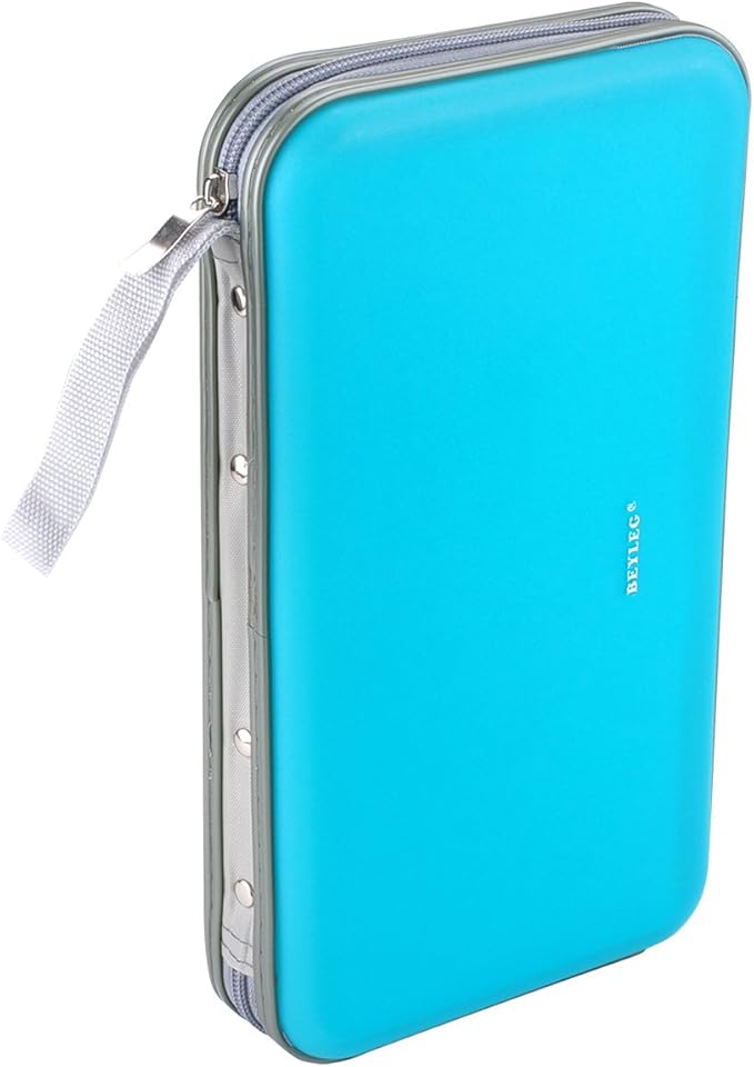 72 Capacity Heavy Duty CD DVD Blu-ray Media Case Storage Holder Organizer Wallet (Skyblue)