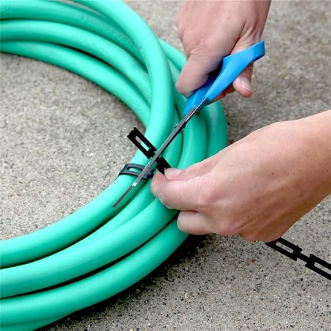 Master Mark ChainLock 1 in. x 100 ft. Plastic Tree Support, Plant and Cable Ties, Interlocking Reusable Tree Straps, Adjustable, Landscape Accessories, Black