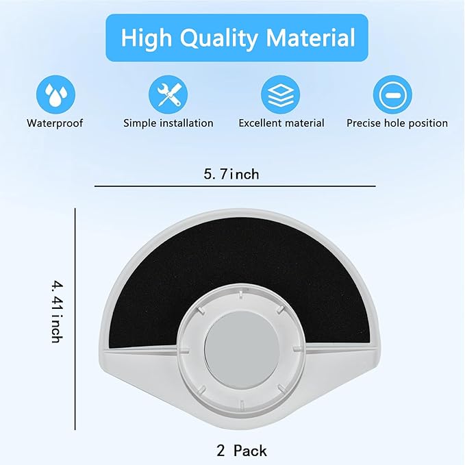 2PCS Sun Rain Shade Camera Cover Compatible with Ring Outdoor Cam Plus, Rain Shade Cover, Camera Shield for Resistant UV, Weatherproof, Snowproof Easy to Install (White)