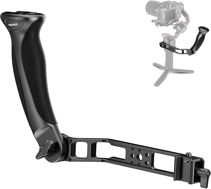 NEEWER BASIC Adjustable Gimbal Sling Handle Grip Compatible with DJI Ronin RS4 Mini RS4 RS4 Pro RS3 Mini RS 3 Pro RS 2 RSC 2 Stabilizer, Ergonomic Handgrip Low Angle Shots Accessories Expansion, CA143