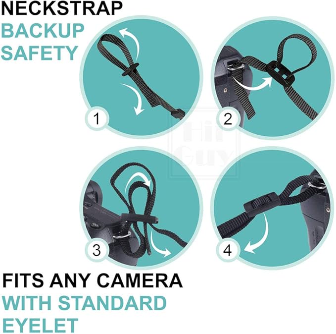 HiiGuy Camera Strap – Regular - Extra Long 32-44 Inch Camera Straps for Photographers – Heavy Duty Camera Shoulder Strap