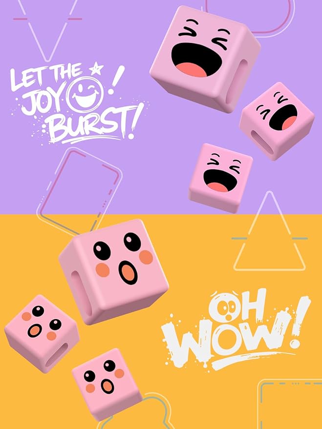 Easter Basket Stuffers Gifts for Teens Girls Boys Kids Adults Cell Phone Holder with Clip: Dual-Sided Mood Cubes Clips for Gesture Phone Stand Desk Accessory Cool Gadget Birthday Gifts for Men Women