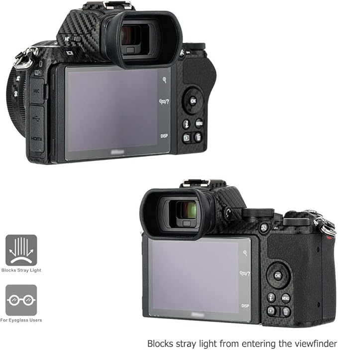 Kiwifotos DK-30 Long Soft Viewfinder Eyecup Eyepiece for Nikon Z50 Camera, Replaces Nikon DK-30 Eyecup