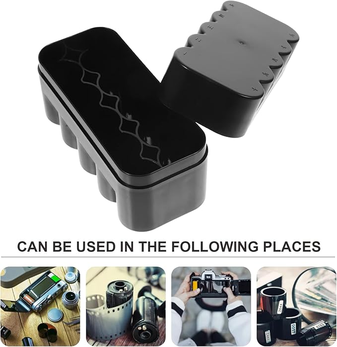 Sewroro Film Storage Box for 10 Rolls Durable Plastic Film Holder Lightweight Organizer for 120Mm Films and Small Items Perfect for Photography Lovers