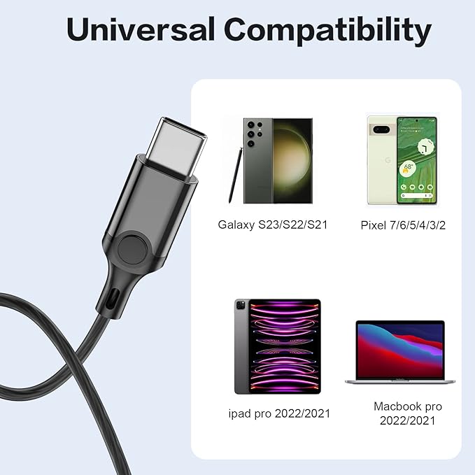 USB C Headphone for Samsung S25 S24 S23 Ultra FE S22 A16 A55 A54 Wired Earbuds Magnetic in-Ear Type C Earphone with Microphone Volume Control Stereo Noise Canceling for iPhone16 15 Pro Max Pixel 9 8a