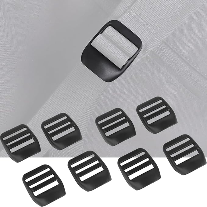 1 Inch Ladder Lock Buckles, Set of 8, Tactical Belts and Webbing Straps Replacement