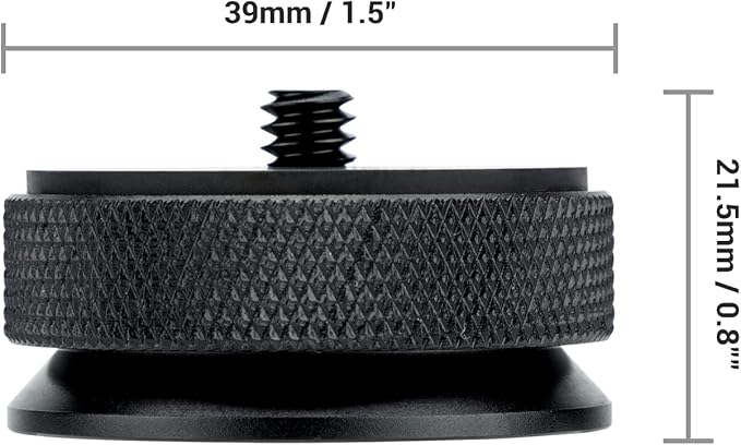JJC Male 1/4"-20 to Female 3/8"-16 Threaded Screw Converter Adapter for Mounting Camera and Other Devices with Female 1/4"-20 Thread to Tripod, Monopod with Male 3/8"-16 Thread or Arca-Type Clamp