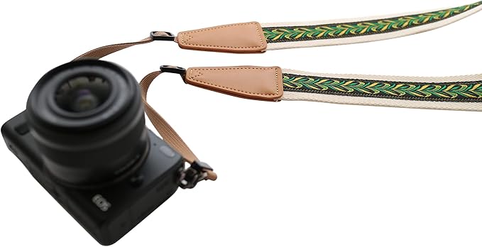 Original Design Personalized Adjustable Camera Strap Vintage Style Peacock Feather, Fit for Canon Nikon Sony Olympus Interchangeable Lens Digital Camera/DSLR etc.