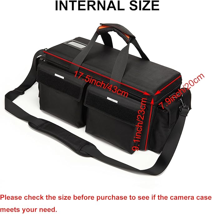 Large Camera Shoulder Bag, Pressure proof &Waterproof DSLR SLR Mirrorless Gadget Case,Messenger Photography Accessories Storage Pouch for EX280 Z280(M)