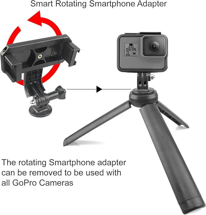 Selfie Stick Tripod Vlogging Kit for All Smartphones iPhone, Android w/LED Light, Rotating Phone Mount, Microphone, Bluetooth Remote, Hard Case for Live Stream, YouTube, Instagram TikTok