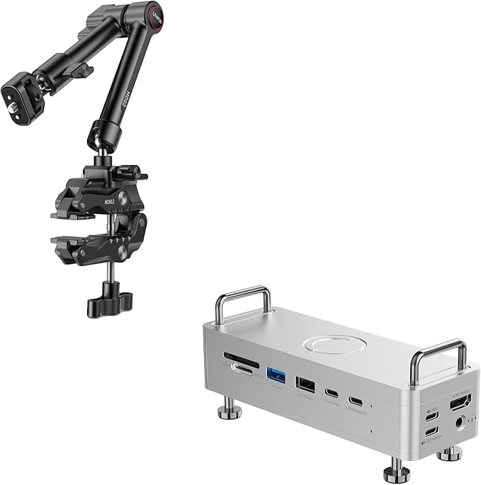 ULANZI HD02 Magic Arm Super Clamp Kit and QT03 Docking Station