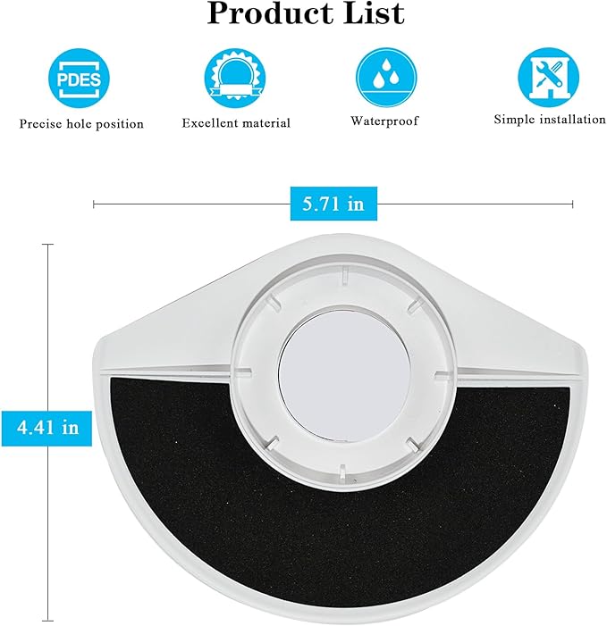 Sun Rain Shade Camera Cover Compatible with Ring Outdoor Cam Plus,Camera Shield Protective Case for Resistant UV, Easy to Install（White）