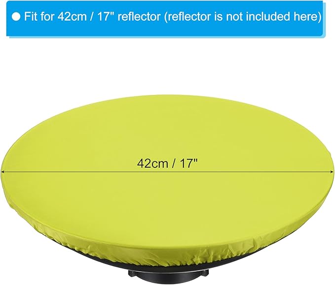 PATIKIL 17" 42cm Soft Diffuser Lamp Cover, Cloth Diffuser Strobe Reflector Lamp Sock for Flashing Light Dish Photography Studio, Yellow