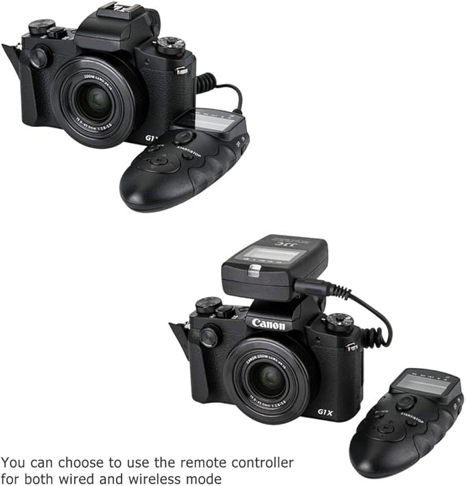 JJC Wireless Intervalometer Timer Remote Control Shutter Release for Canon EOS Rebel T7 T6 T5 T8i T7i T6s T6i SL3 SL2 EOS 90D 80D 70D 77D 60D EOS R50V R R6 Mark III II R7 R8 R10 RP R100 M6 SX70 & More